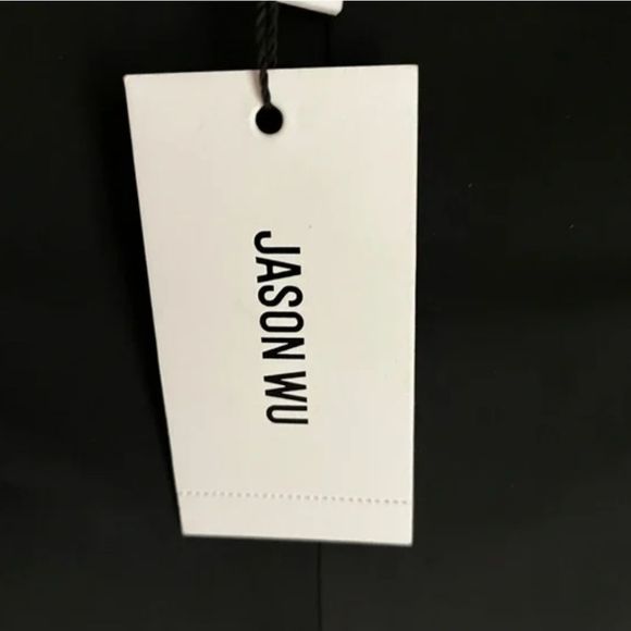 Jason Wu Black Ruched Satin Midi Gown Slip Dress W/Open Strappy Back NWT Sz.S - Picture 8 of 10